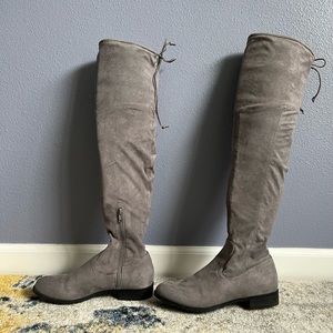 Guess Grey Somers OTK Suede Boots